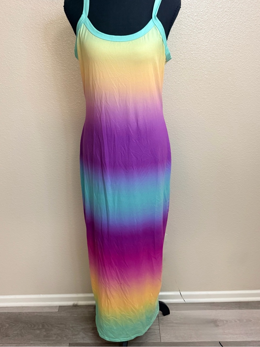 Rainbow Ombre Maxi Dress — Multicolor